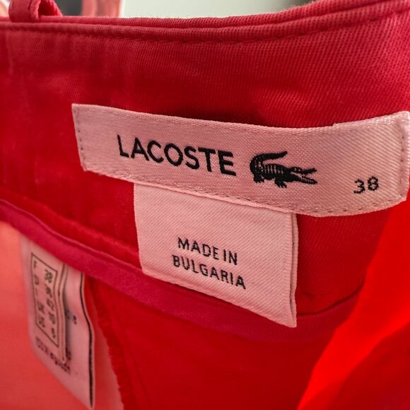 Lacoste Pink Chino Pants - Size - 6 - Picture 4 of 6